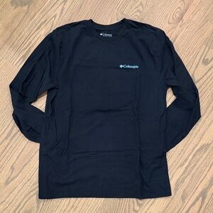 Columbia Black Long Sleeve Tee with Logo